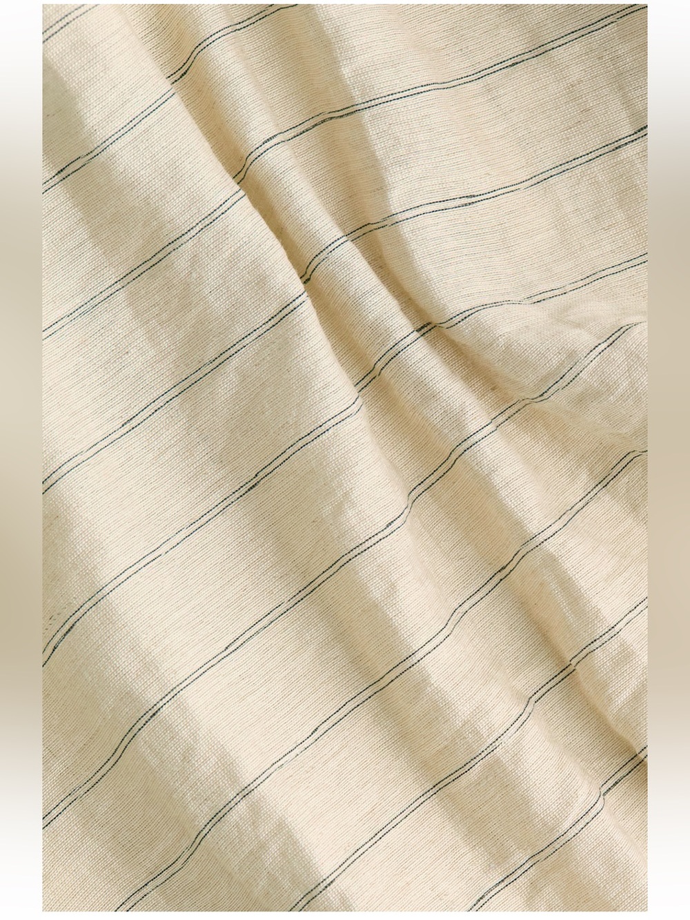 H&M NWT Cream & faded black striped Asymmetric Cowl Neck Top - Picture 5 of 7
